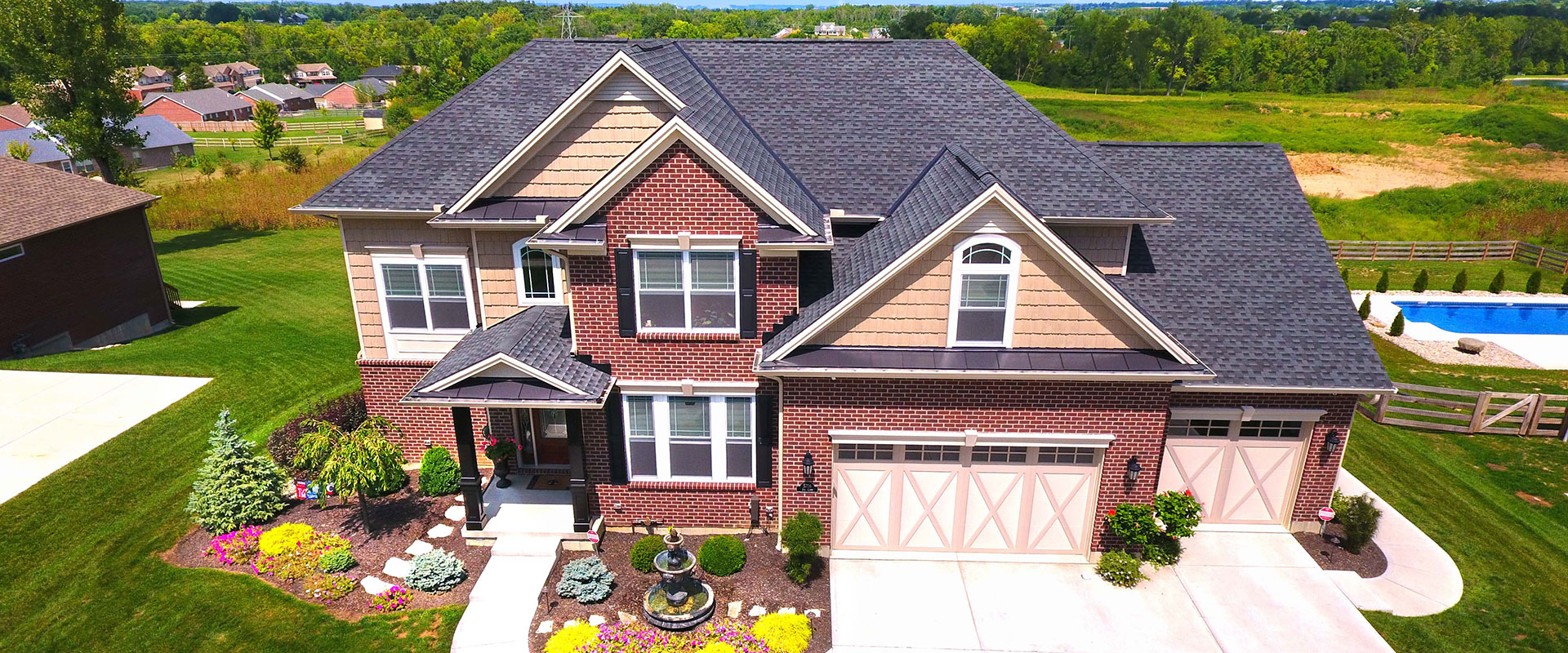 house aerial view